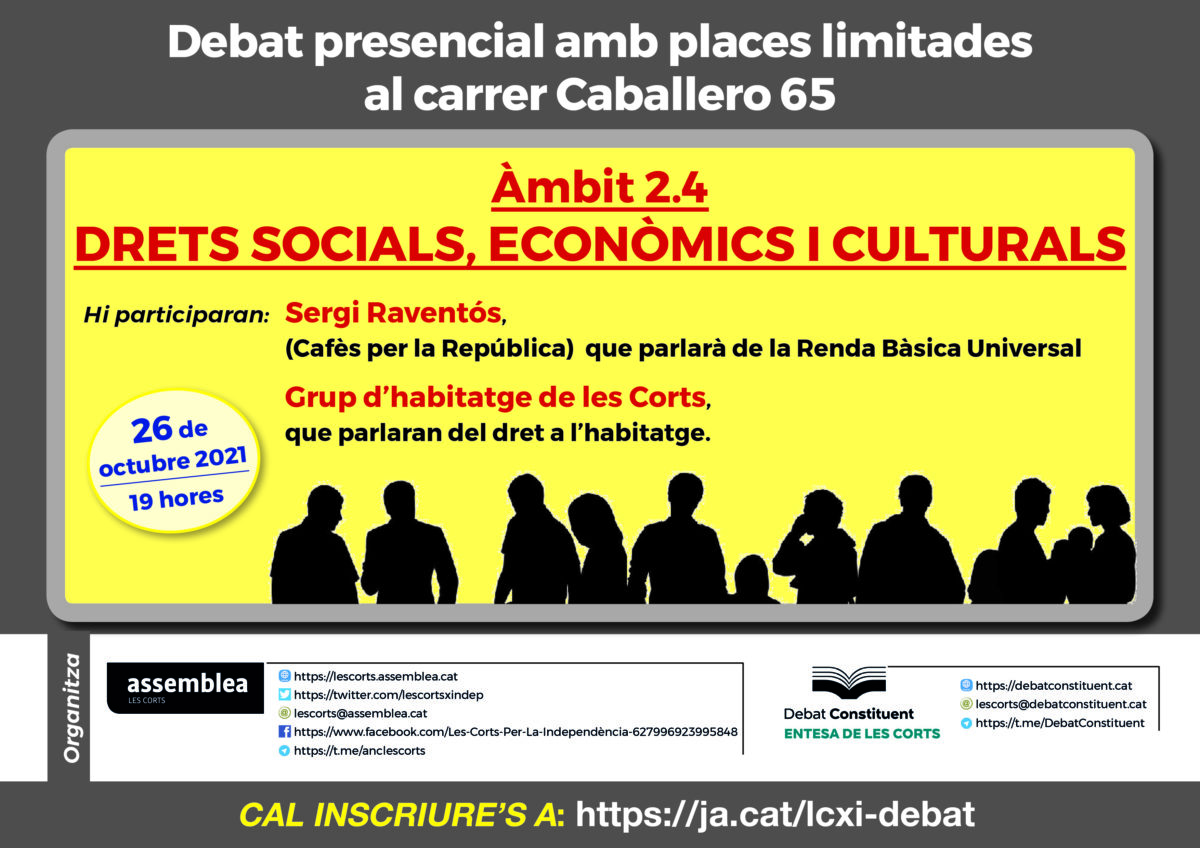 Debat presencial sobre drets socials, econòmics i culturals
