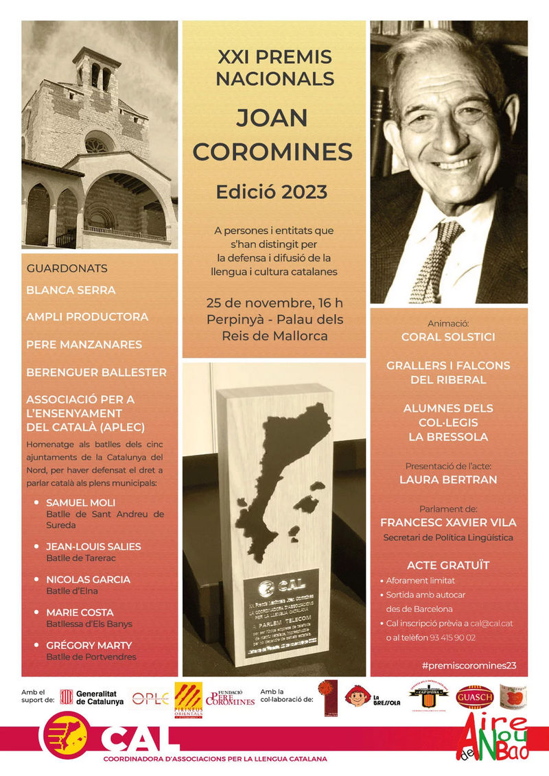 Blanca Serra guardonada amb un dels XXI Premis Nacionals Joan Coromines